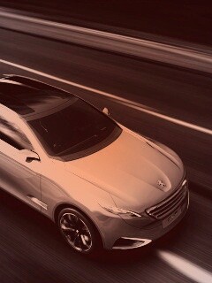 Концепт пежо на трассе обои