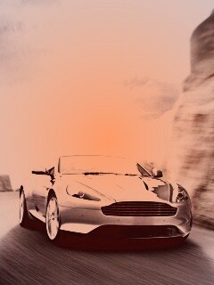 Aston Martin на повороте обои