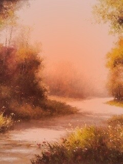 Рисунок лесной дороги обои