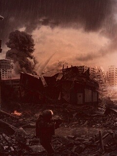 Город после войны обои