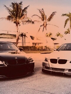 Чёрный и серебристый BMW обои