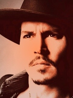 Актер Джонни Депп в широкополой шляпе обои