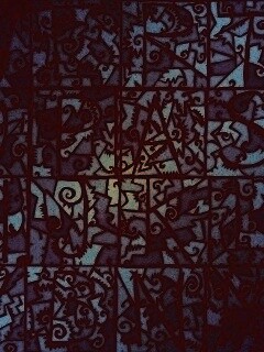 Витражные буквы обои