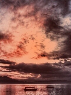 Мексика: лодки на озере обои