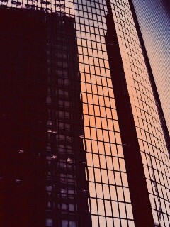 Стеклянная стена небоскреба обои