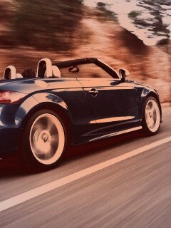 Синий кабриолет Audi обои