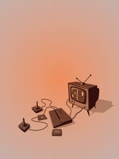 Приставка и телевизор обои