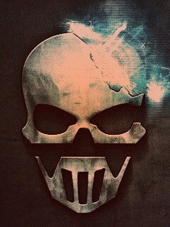 Контур стального черепа обои