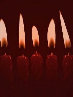 Красные свечи обои