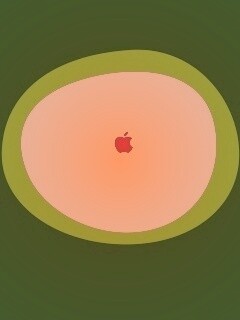 Apple в белом круге обои