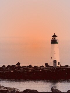 Маяк в порту Санта-Круз обои