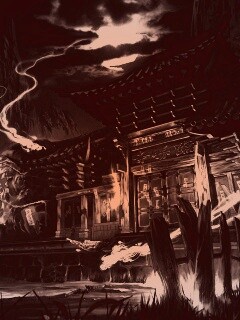 Вход в китайский храм обои