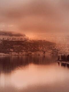 Озеро зимой обои