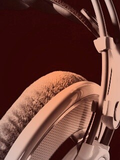 Серые наушники обои