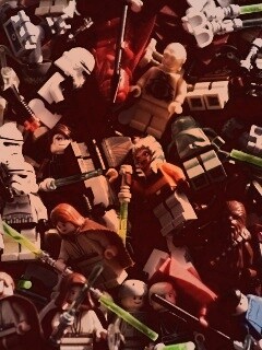 Человечки лего по мотивам звездных войн обои