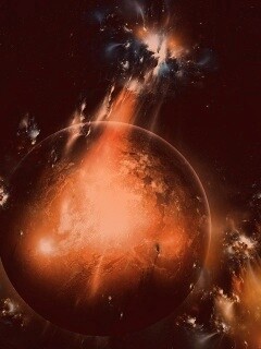 Планета в огнях обои