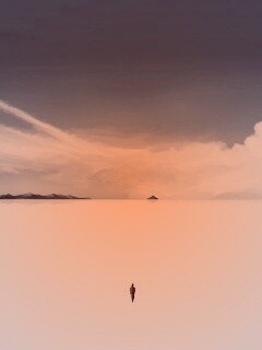 Человек и пустошь обои