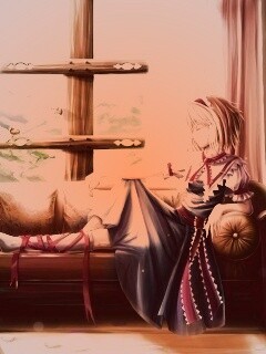 Девушка у окна обои