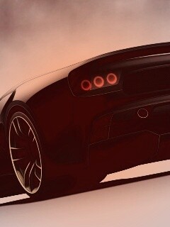 Красивый чёрный спорткар обои