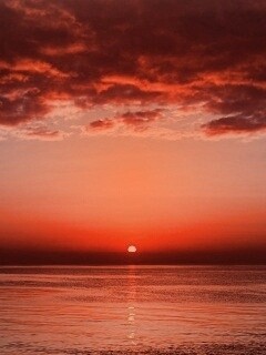 Багровый закат обои