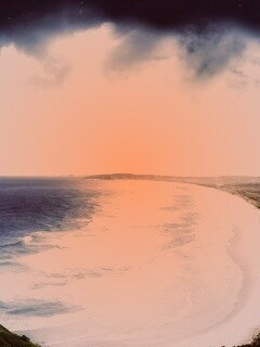 Берег до горизонта обои