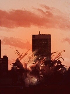 3D абстракция прямо в городе обои