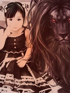 Тёмный лев обои