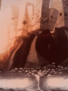 Каменные головы обои