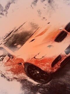 Погоня за оранжевым BMW обои