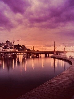 Набережная Стокгольма обои