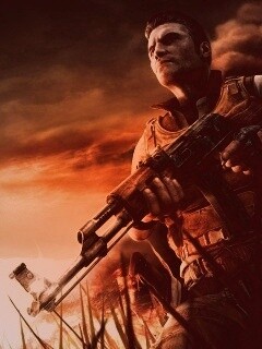 С оружием и в бронежилете обои