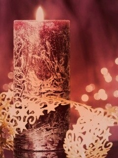 Новогодняя свеча обои