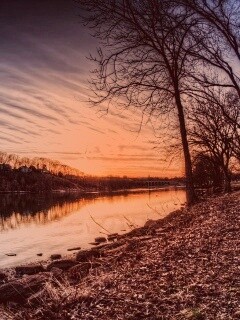 Осенний закат обои