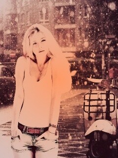 Девушка и плохая погода обои