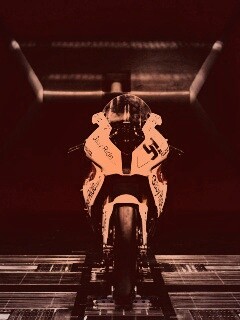 Мотоцикл на тестовом стенде обои