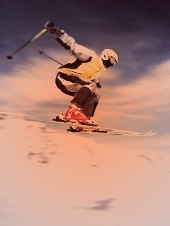 Лыжник в прыжке обои