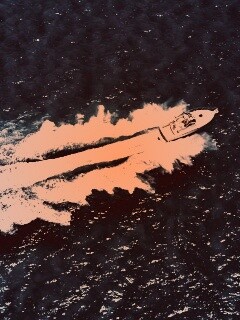 Вид на катер обои