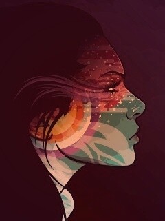 Профиль девушки обои