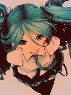 Синеволосая Хатсуне Мику обои