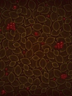 Векторные листья с ягодами обои