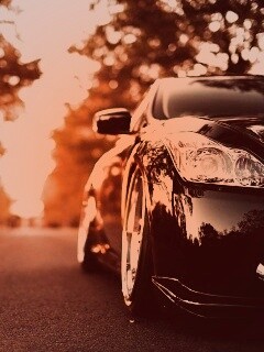 Автомобиль на закате обои