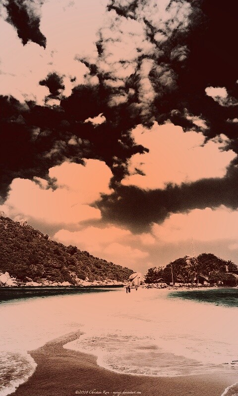 Двойное море обои