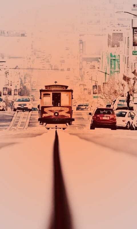 Утро в городе обои