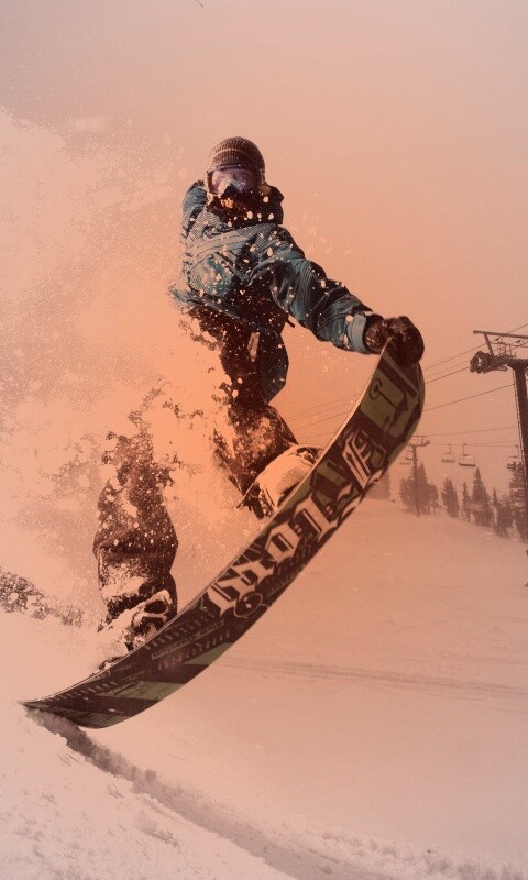 Сноубордист обои