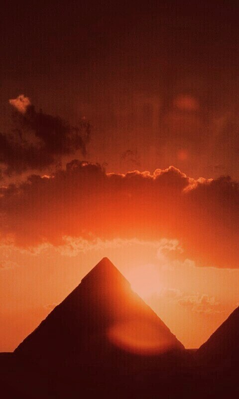 Египетские пирамиды на закате обои