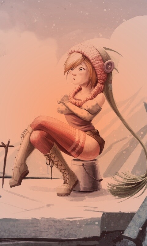 Тяготы зимней рыбалки обои