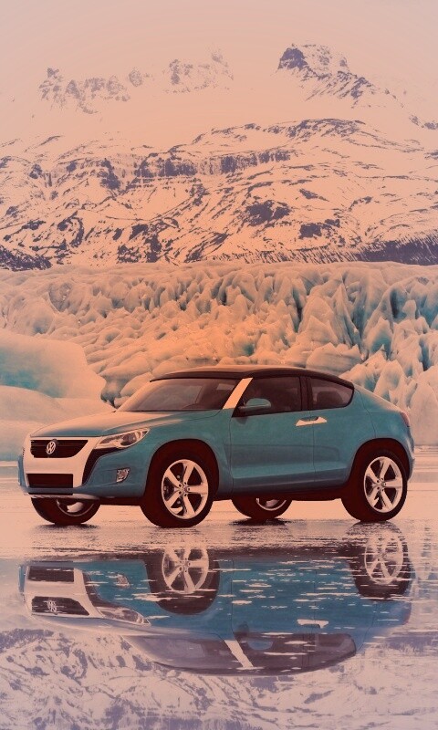 Внедорожник Фольксваген на льду обои