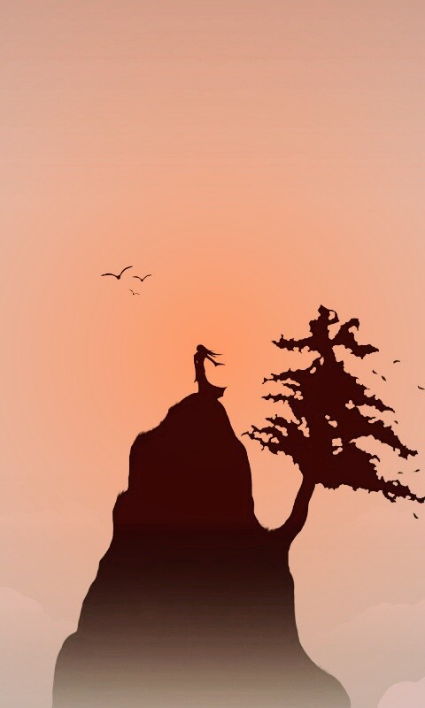 Одна на вершине обои