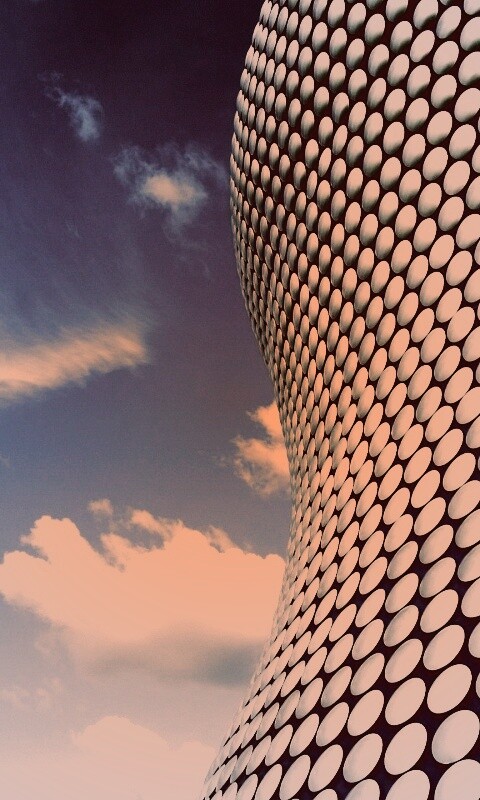 Стена из белых кругов обои