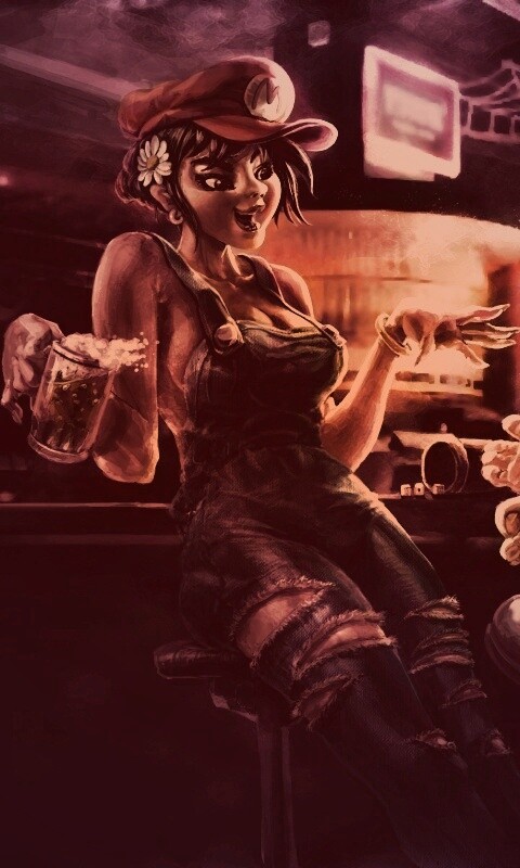 Девушка Марио обои